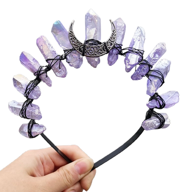 Sofullue Crystal Headwear Raw Stones Angel Aura Tiara  display picture 3