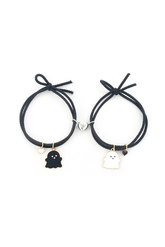 Cute Ghost Couples Bracelets Halloween Bracelet for Girlfriend Boyfriend Friend