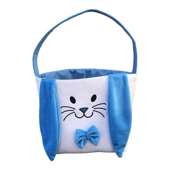 Sofullue Easter Bunny Basket Bag for Kids Boys Girls Personalized Candy Egg Baskets with Long Ear Gifts Storage Buckets