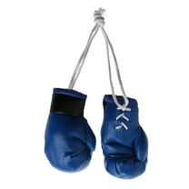 Sofullue Leather Mini Boxing Gloves Miniature Punching Gloves Black / Blue/ Pink Boxing Gloves Pendant 2 Pcs Boxing Gloves