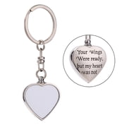 Sofullue Memorial Ashes Keychain for Creative Heart Keychain Small Heat Transfer Keychain DIY Blank Keychains Urn Cremation Jewelry