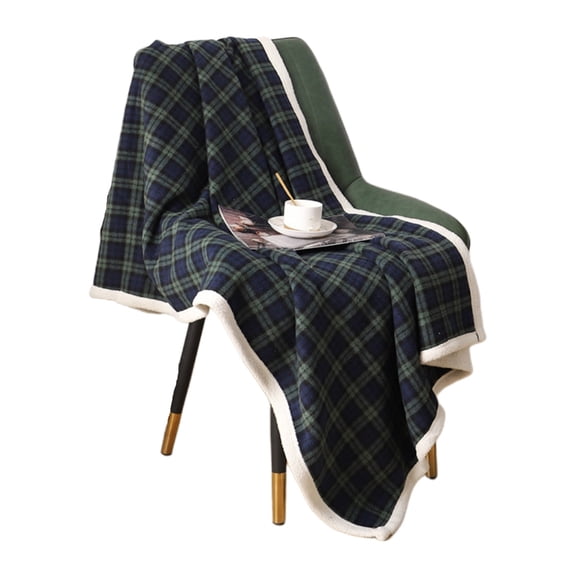Sofullue Thick Thermal Sofa Throw Blankets Soft Scottish Plaid Couch Decorative Blanket