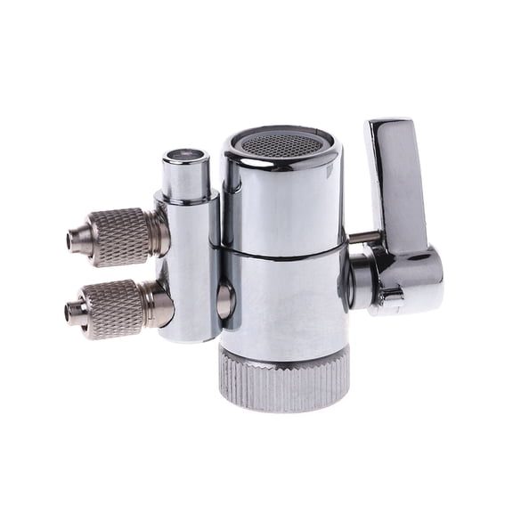 Sofullue Water Filter Faucet Dual Diverter Valve M22 To 1/4" Chrome Plated Brass