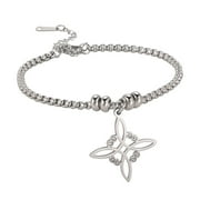 Sofullue Witch Knot Bracelet Women Stainless Steel Chain Bracelets Hand Wicca Amulets Jewelry Gifts Stainless Steel Material