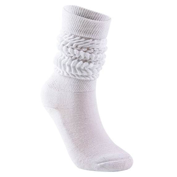 Sofullue Women Men Multicolor Slouch Boot Socks Casual for Extra Long Loose Stacked Chunky Scrunch Knee High Stockings Ruched Bubble Leg Warmer