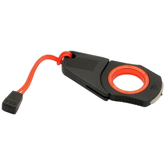 Sog 26-30-04-43 Rapid Rescue Black/Orange Mini Keychain Strap Cutter