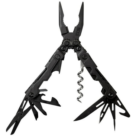 Sog PL1002-CP PowerLitre Solid Black 7-Function Multitool Pliers