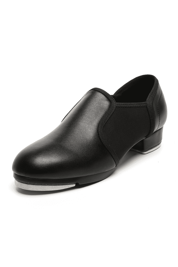 Dance Tap Shoes for Women Half Soles Tap Dance Shoes Leather Non Slip Dancing Shoes for Women Girls,Black 8M