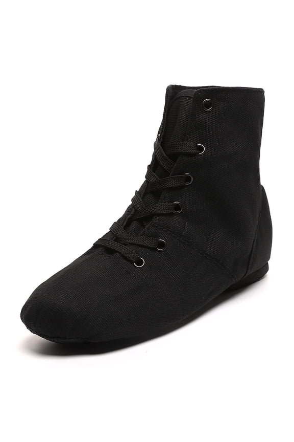 Jazz Shoes for Woman Lace Up Black Jazz Dance Shoes for Women Girls Adult Boots 6M