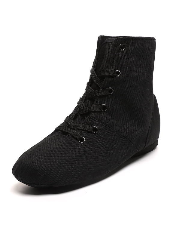 Jazz Shoes for Woman Lace Up Black Jazz Dance Shoes for Women Girls Adult Boots 9M