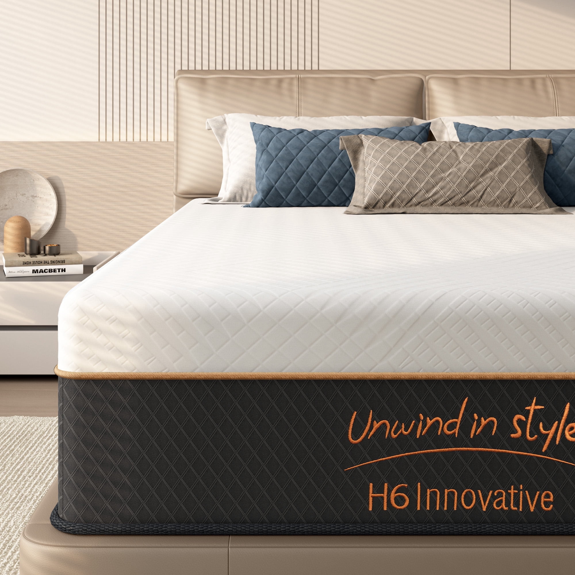 Koorlian 12 Inch King Size Hybrid Mattress In A Box - Medium Firm, Pocket Springs & Memory Foam, 120-Night Trial
