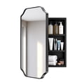 thumbnail image 1 of Soges 24"x16" Bathroom Medicine Cabinet with Mirror, Wall Mounted Bathroom Storage with Recessed/Surface Mount Options, Black Metal Frame with Distressed Finish, Easy Installation, 1 of 11