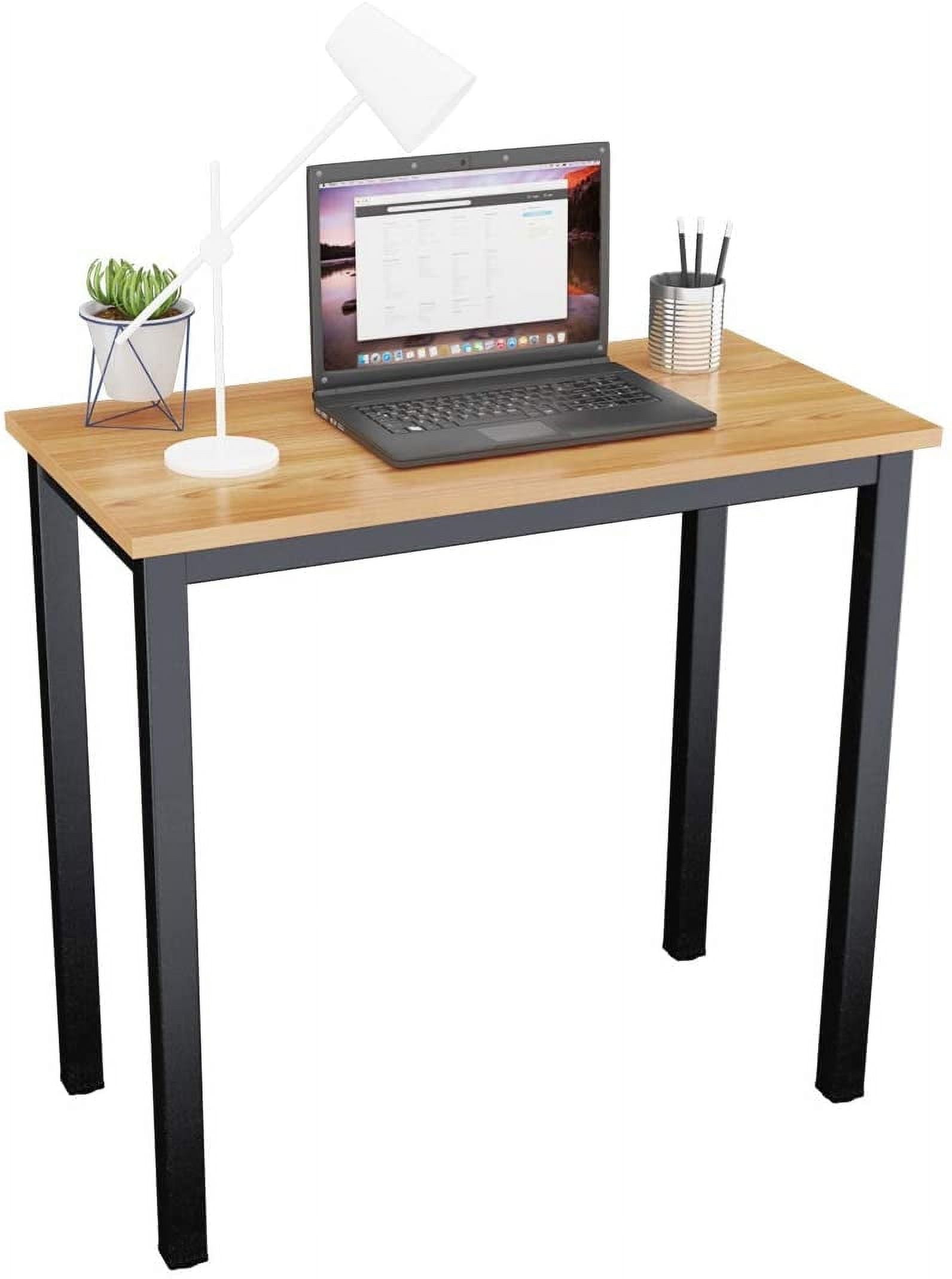 Soges 31.5" Desk Small Desk Computer Desk Home Office Table Laptop Desk Writing Desk Study Table Teak Finish