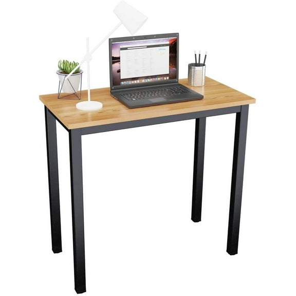 Soges 31.5" Desk Small Desk Computer Desk Home Office Table Laptop Desk Writing Desk Study Table Teak Finish