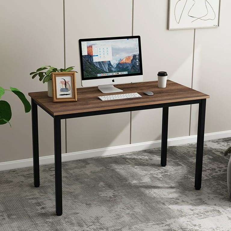  TIRI SMART Home Office Desk Black Desk Large Desk Modern Simple  Style Computer Desks Laptop Study Table Office Desk Workstation 47 Inch  Black Walnut : Home & Kitchen