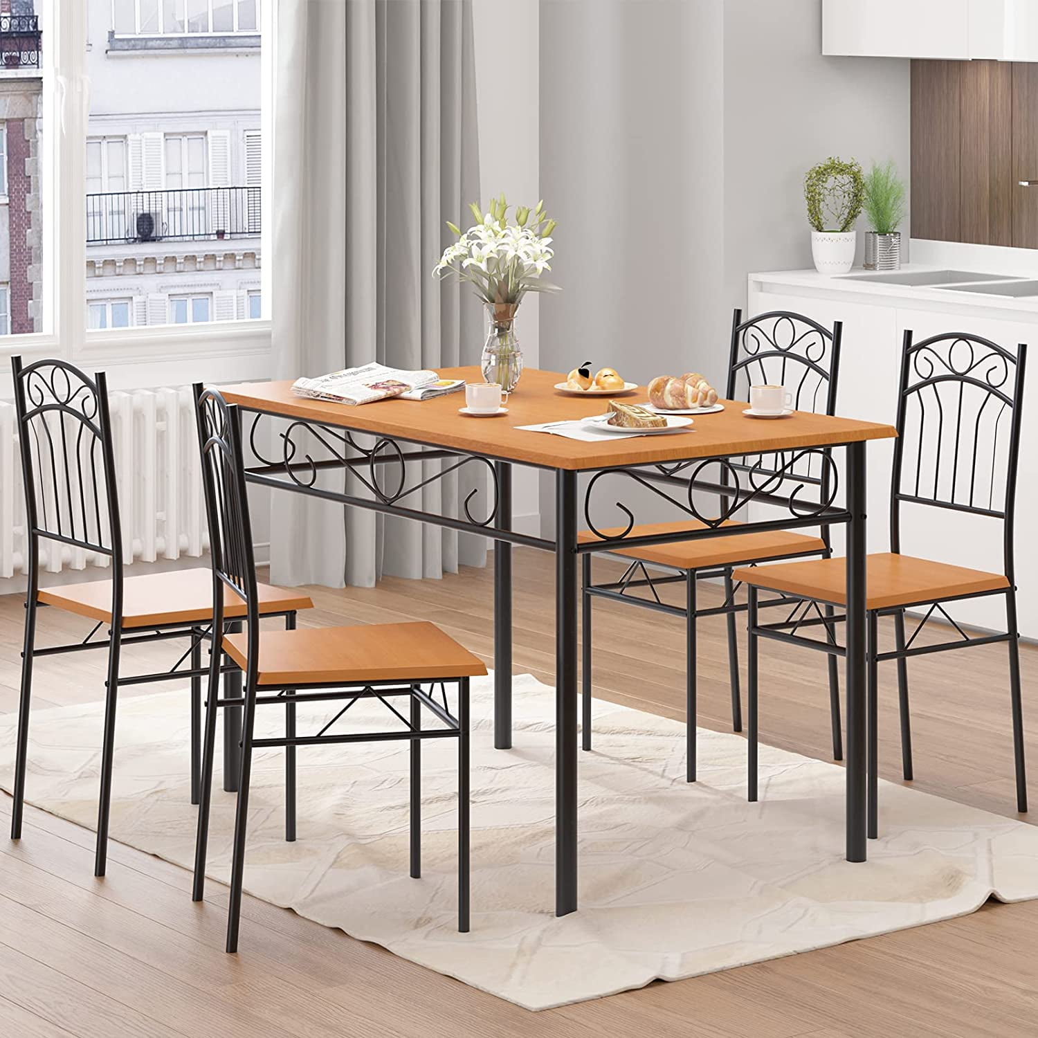 Soges Piece Dining Table Set Modern Kitchen Table Philippines Ubuy