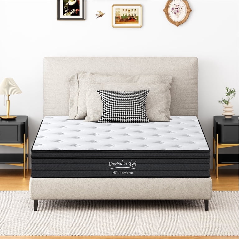 BedStory Hybrid Mattress Firm Memory Foam Pocket Coils For Pain Relief T/F/Q/K