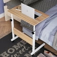 thumbnail image 1 of Soges Adjustable Side Table Movable Laptop Computer Desk for Bed Sofa Small Space Walnut 23.6", 1 of 6