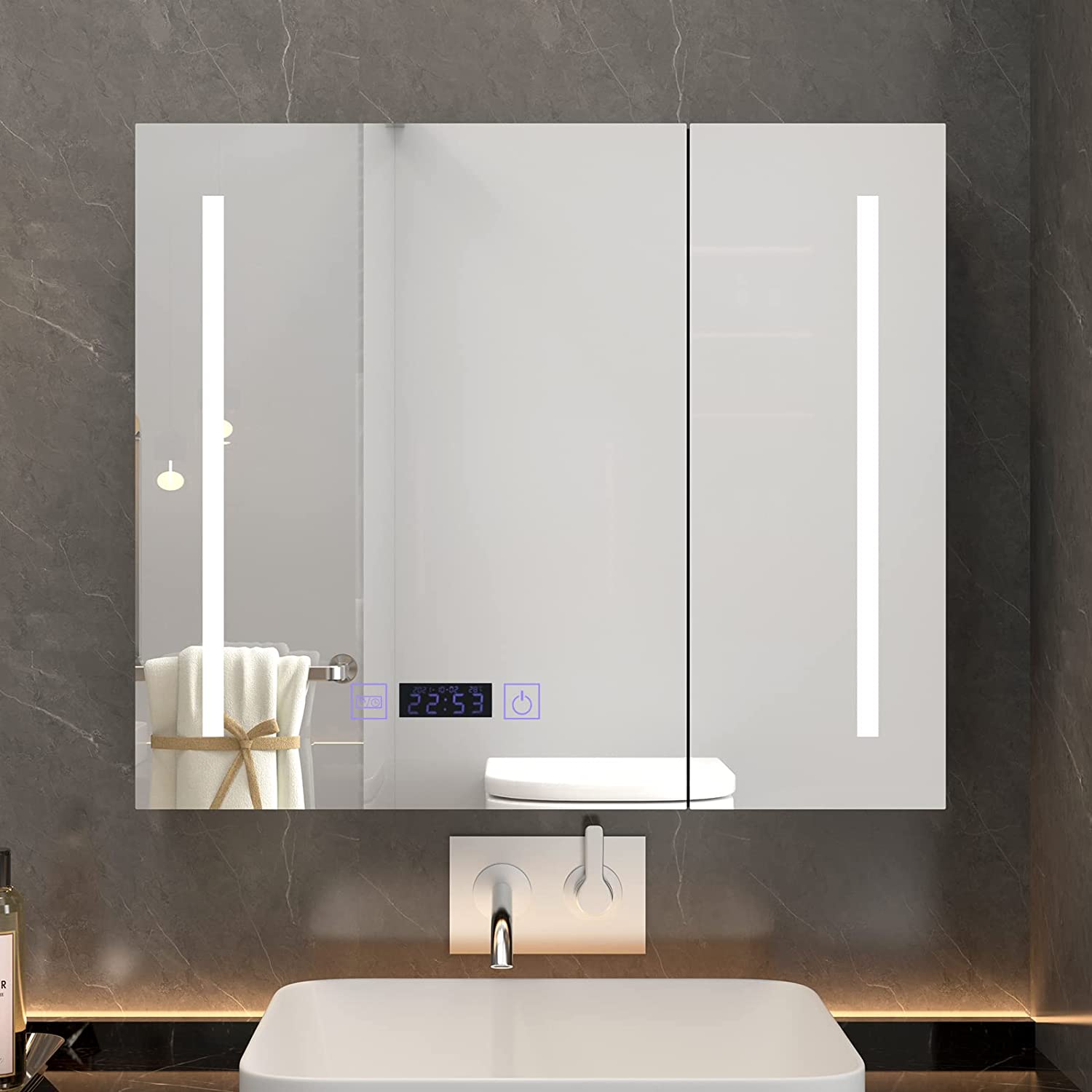 Hironpal LED Mirror Medicine with Lights, 26"*15.7" Wall