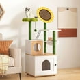 Soges Cat Tree with Cat Condo, 60" Cat Tower with Cactus Sisal