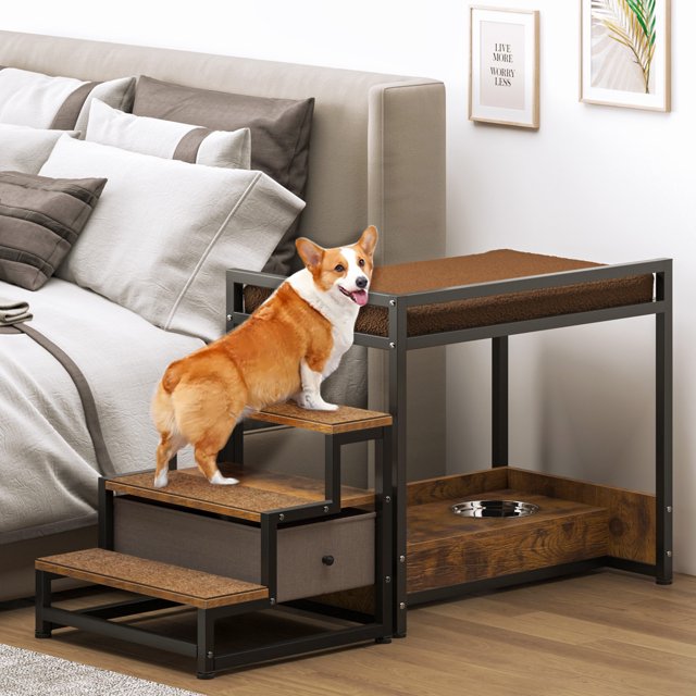 Soges Dog Window Steps, Dog Window Perch with Storage, Dog Bunk Bed