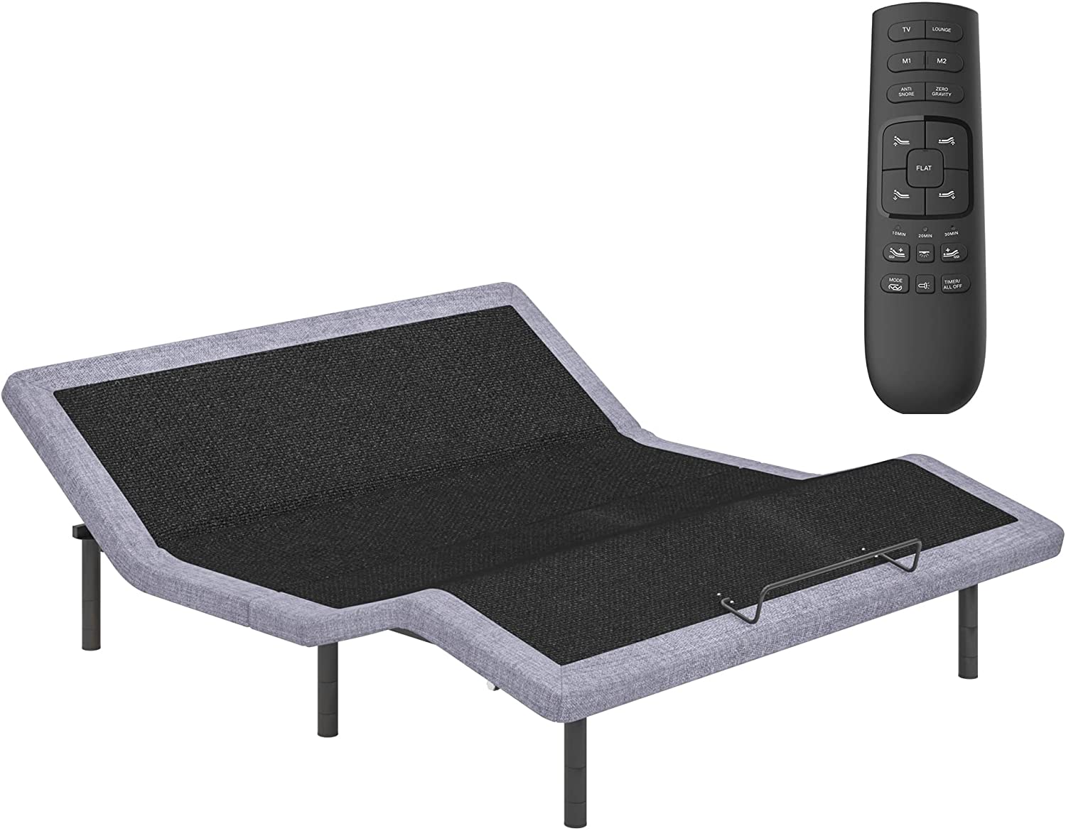 Soges Ergonomic Adjustable Bed Base, King Size, Bed Frame Base, Massage