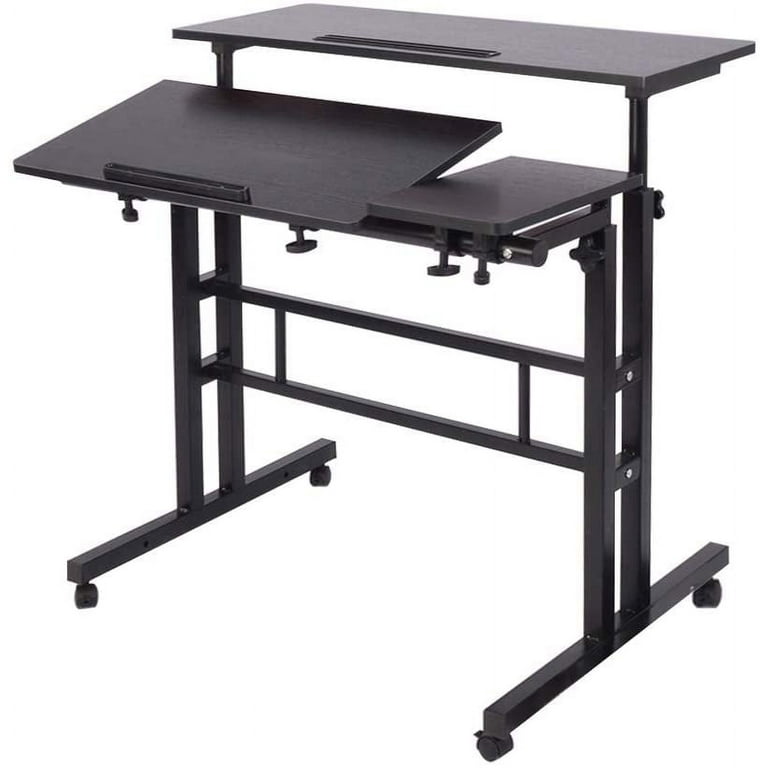 Desk with wheels walmart discount