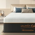 thumbnail image 1 of Soges King Size Hybrid Mattress, 10 Inch-Memory Foam & Pocket Coils Springs, Fiberglass Free, Medium Firm Comfort Mattress for Pressure Relief, Motion Isolation, CertiPUR-US, White+Blue, 1 of 9