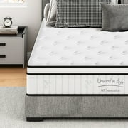 Soges Mattress 12 inch Hybrid Mattress King Size, Individual Pocket Spring Bed Mattress, Medium Firm Mattress for Pressure Relief, Strong Edge Support, CertiPUR-US
