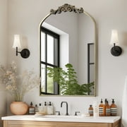 Soges Medicine Cabinet with Mirror, 36" x 24" Arched Bathroom Mirror with Storage Cabinet, Mirrored Medicine Cabinet with 2 Adjustable Shelves, Medicine Cabinet