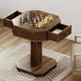 thumbnail image 1 of Soges Multifunctional Game Table Octagonal Chess Table with Drawers Wood Table with Chessboard(No chess pieces), 1 of 5
