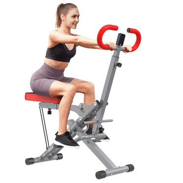 Soges Squat Machine for Home Gym, Foldable Squat Assist Trainer for Glutes Workout, Squat Rowing Machine with Adjustable Resistance and Optional Full Motion, Squat machine for Women, Silver