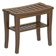 thumbnail image 1 of Soges Wood Bathroom Shower Bench Bamboo Shower Stool Non-slip Waterproof Shower Seat, Bath Shower Benches Stool for inside or outoor shower, Coffee, 1 of 7