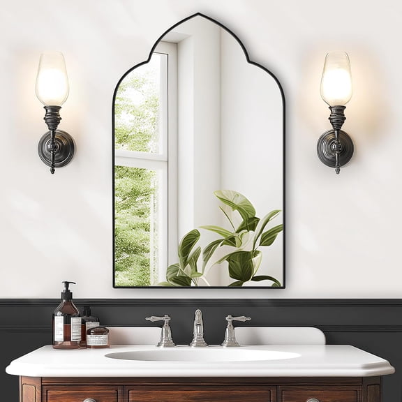 SogesHome Medicine Cabinet with Mirror, Magic Mirror with Cabinet 2 Adjustable Shelves, Wall Mount/Recessed Mirror with Medicine Storage, Perfect for Bathroom and Home Decor, Black