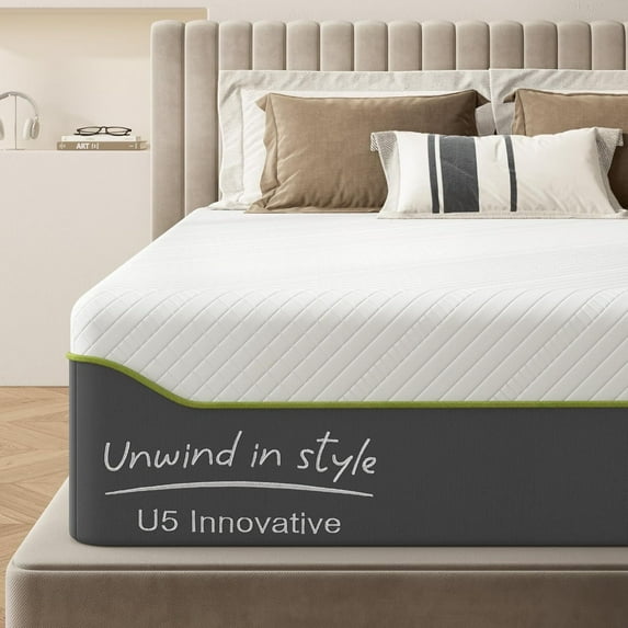 SogesPower 12 inches Full Size Hybrid Mattress Gel Memory Foam Mattress, Medium Firm Memory Foam Mattress with Washable Cover, Bed Mattress for Pressure Relief, CertiPUR-US Certified, Gray+White