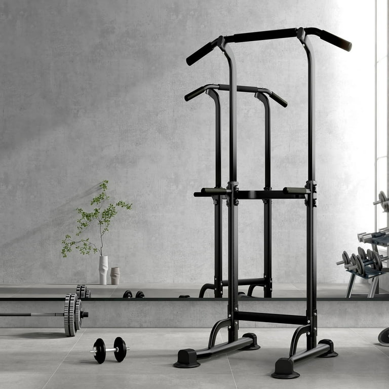SogesPower Adjustable 82.7 H Pull up Bar Power Tower Dip Stands Multifunctional Fitness Station for Home