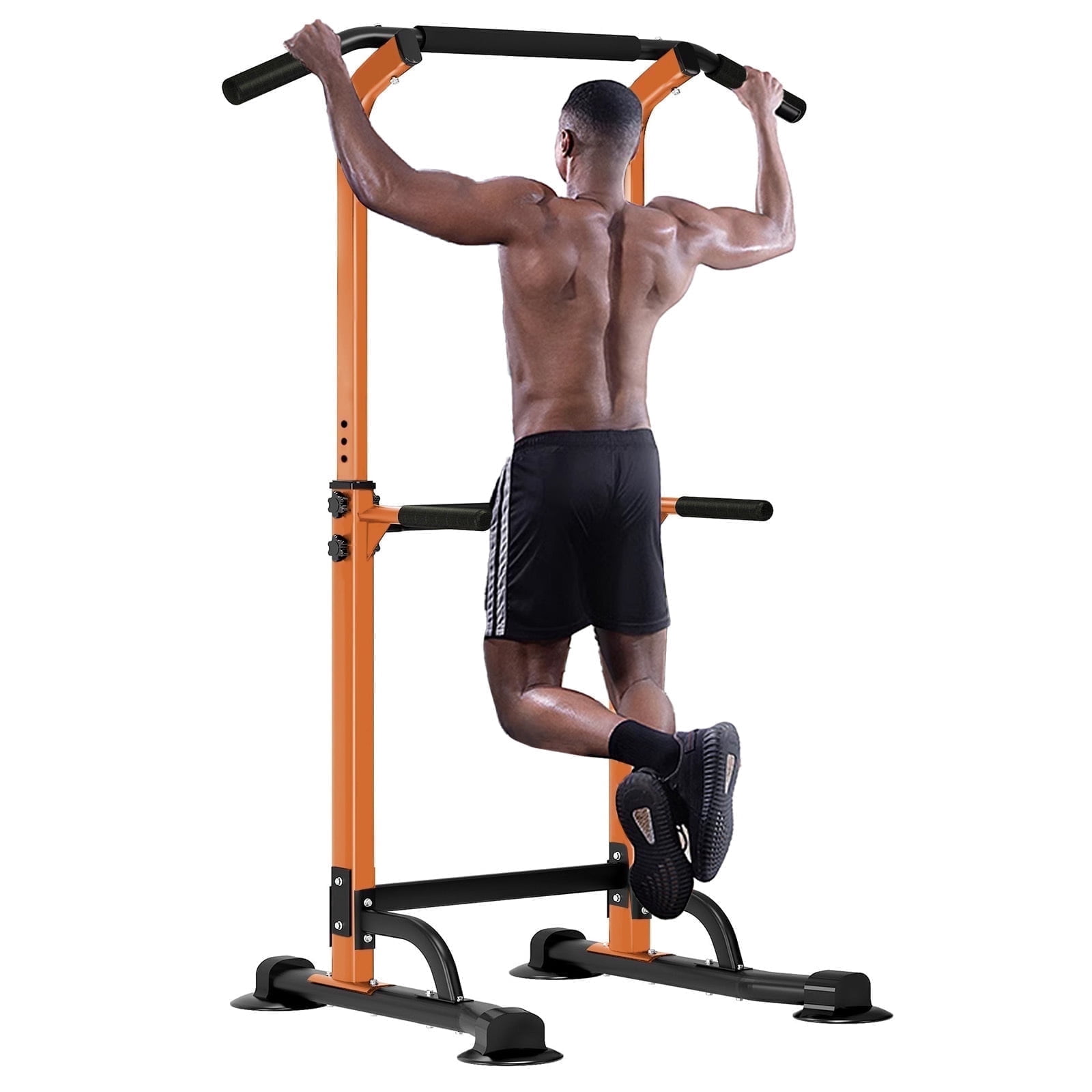 SogesPower Adjustable 83"H Pull up Bar Power Tower Multifunctional Fitness Station for Home