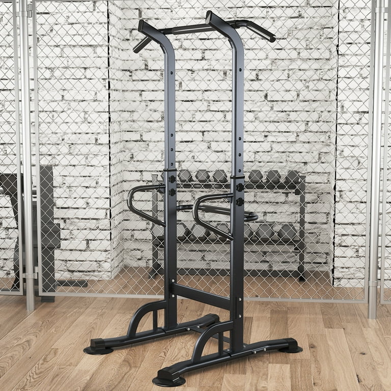 SogesPower Power Tower Dip Station Pull Up Bar for Home Gym Adjustable  Height Strength Training Workout Equipment,Pull Up Bar Station