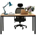 thumbnail image 1 of SogesPower Large Computer Desk 29.5"H Office Desk Computer Table with BIFMA Certification Sturdy Office Writing Desk,Teak Black, 1 of 6