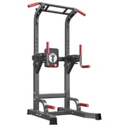 SogesPower Power Tower Dip Station Pull up Bar Stand with Adjustable Height, Multifuctional Training Equipment for Home Gym
