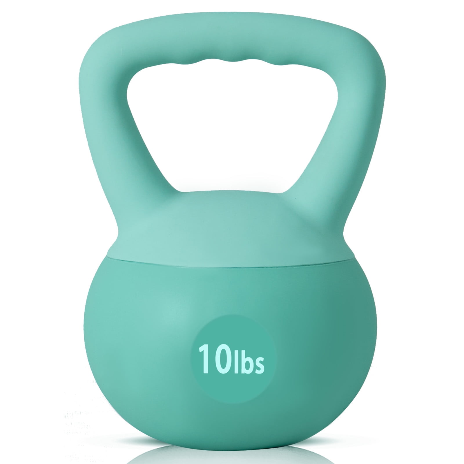 SogesPower Soft Kettlebells,Iron Sand Filled Weights Strength Training Kettlebells,Shock-Proof Weights and Wide-Grip Handle,Fitness Soft Kettlebells for Women Men,Home Gym Kettlebells,Green,10LBS
