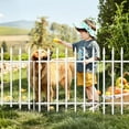 thumbnail image 1 of Thealyn Metal Decorative Garden Fence 24" W x 24" H , 5 Panels Total Length 10 ft, Animal Barrier, Fencing Dog Pet Fence for Flower Bed, Yard, White, 1 of 4