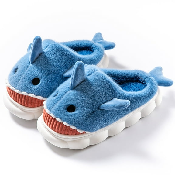 Sogetch Womens Cute Shark Slippers Soft Warm Fuzzy House Shoes for Women and Men