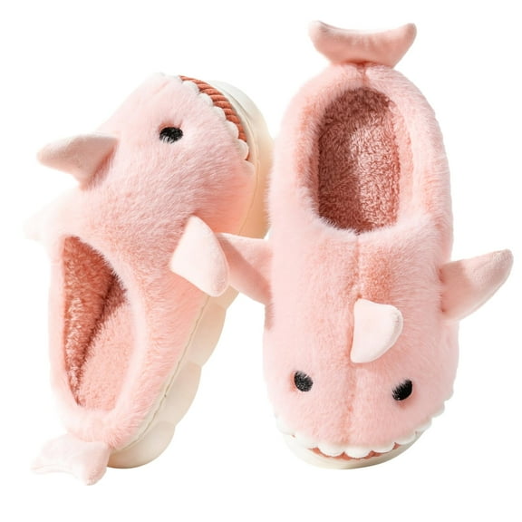 Sogetch Womens Cute Shark Slippers Soft Warm Fuzzy House Shoes for Women and Men