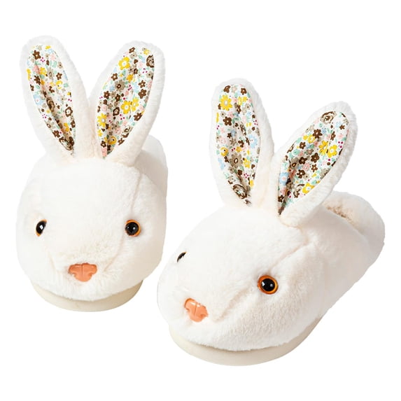 Sogetch Womens Cute Bunny Slippers Soft Warm Fuzzy House Shoes