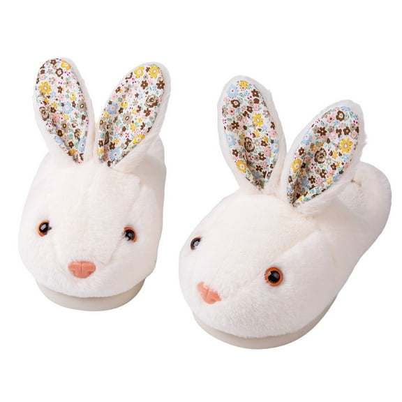 Sogetch Womens Cute Bunny Slippers Soft Warm Fuzzy House Shoes