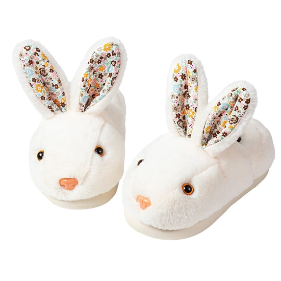 Sogetch Womens Cute Bunny Slippers Soft Warm Fuzzy House Shoes