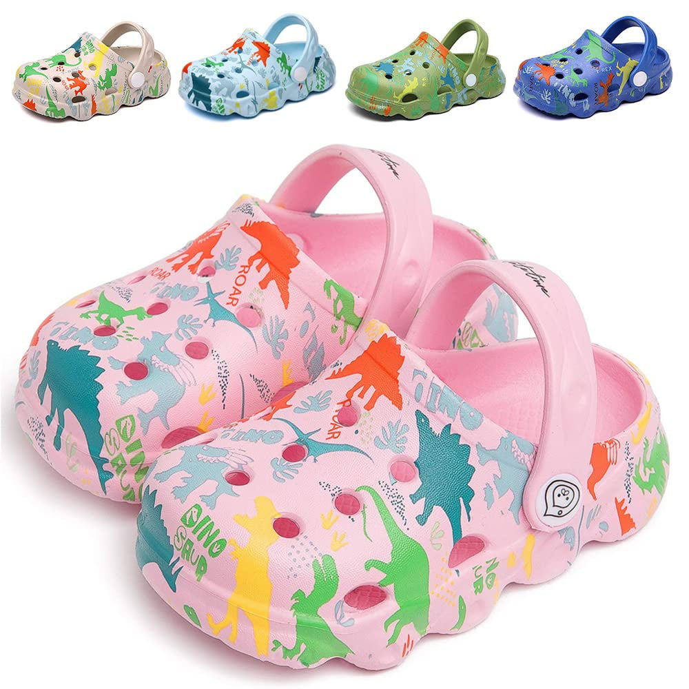Sogetch Kids Boys Girls Garden Clogs, Toddler Dinosaur Sandals Shoes