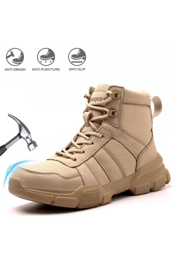 Steel Toe Boots for Men Women Comfortable Lightweight Work Boots Indestructible Safety Shoes