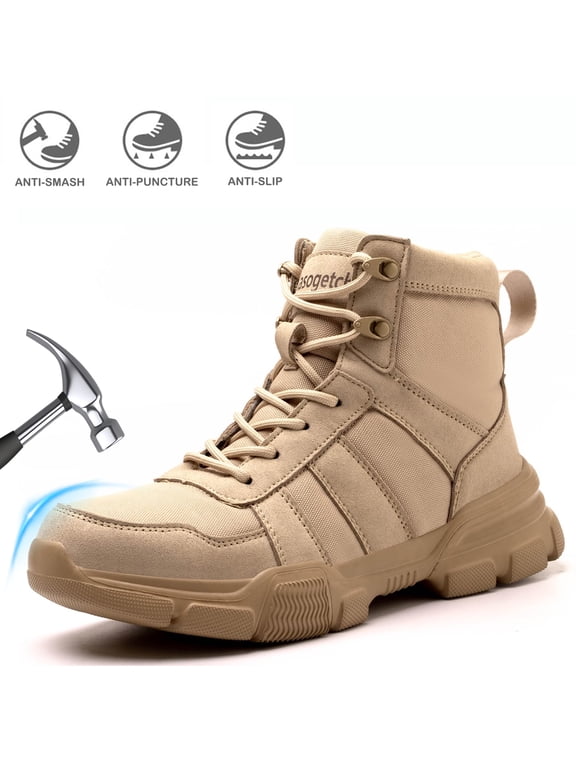 Steel Toe Boots for Men Women Comfortable Lightweight Work Boots Indestructible Safety Shoes